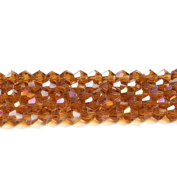 Transparent Electroplate Glass Beads Strands
