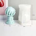 Witch Hand with Crystal Ball  DIY Candle Silicone Statue Molds