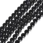 Synthetic Black Stone Beads Strands