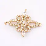 Brass Micro Pave Cubic Zirconia Links