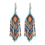 Boho 304 Stainless Steel with Glass Dangle Stud Earring