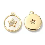 Brass Micro Pave Cubic Zirconia Charms