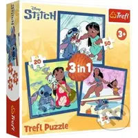 Puzzle Čas se Stitchem 3v1 (20,36,50 dílků) - puzzle z kategorie 15 - 60 dílků