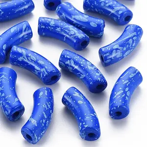 Opaque Spray Painted Acrylic Beads