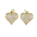 Brass Micro Pave Cubic Zirconia Pendants