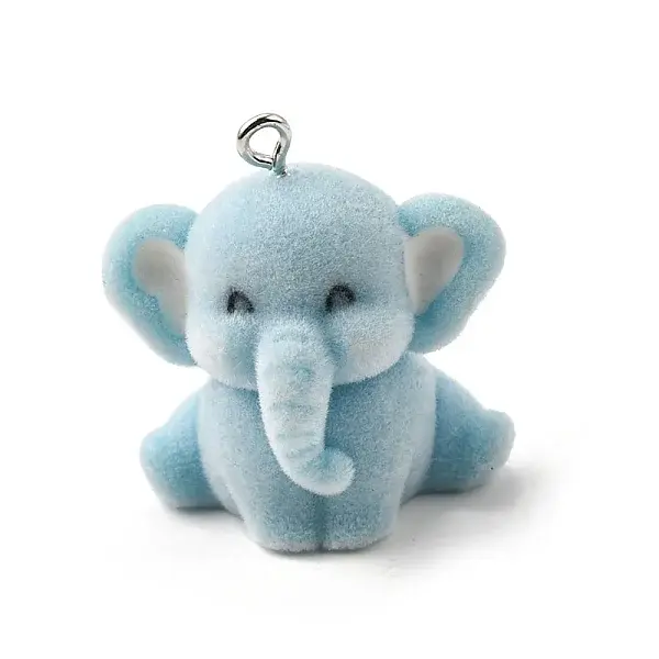 Flocky Opaque Resin Pendants