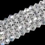 Transparent Electroplate Glass Beads Strands