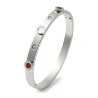 304 Stainless Steel Rhinestone Bangles