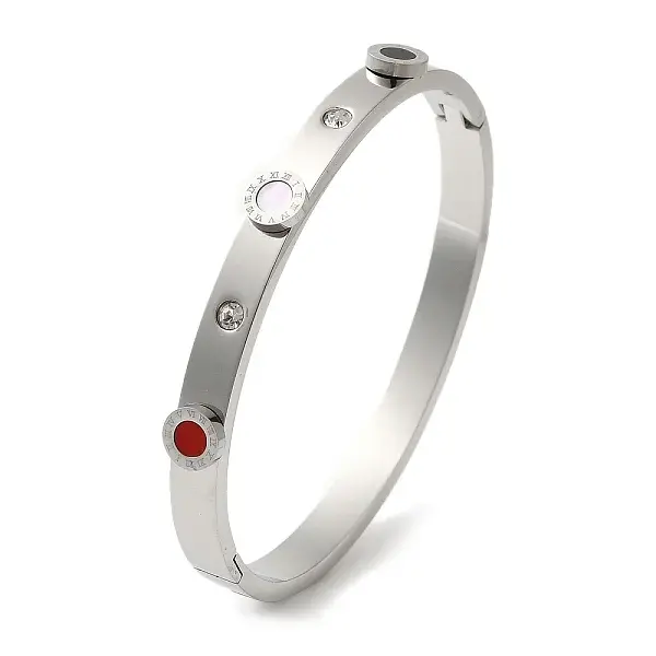 304 Stainless Steel Rhinestone Bangles