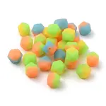 30Pcs 3 Colors Two Tone Luminous Silicone Beads