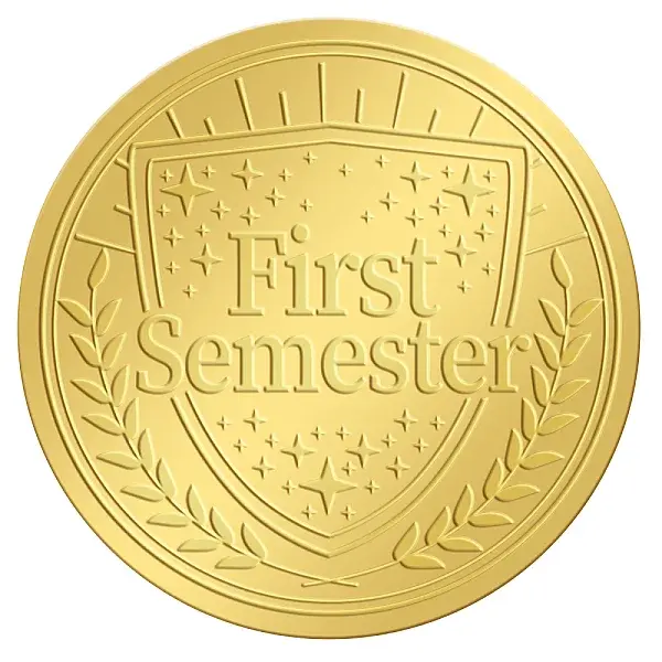 Plastic Self Adhesive Gold Foil Embossed Stickers