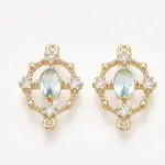 Brass Cubic Zirconia Links