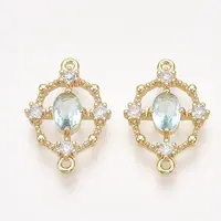 Brass Cubic Zirconia Links