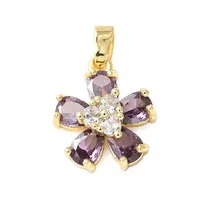 Brass Micro Pave Cubic Zirconia Pendants