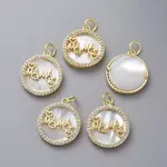 Brass Micro Pave Cubic Zirconia Pendants