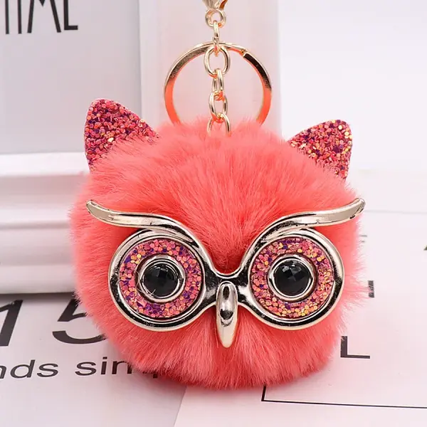 Pom Pom Ball Keychain