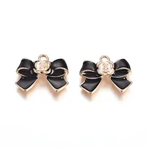 Light Gold Plated Alloy Enamel Pendants
