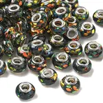 Transparent Resin Rondelle European Beads