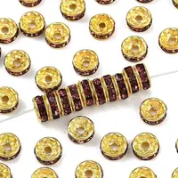 Brass Grade A Rhinestone Spacer Beads