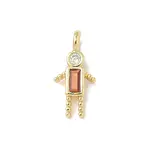 Brass Micro Pave Cubic Zirconia Pendants