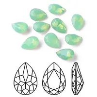 Faceted Teardrop K9 Glass Rhinestone Cabochons