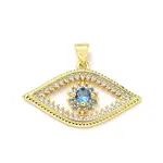Brass Micro Pave Cubic Zirconia Pendants