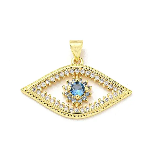 Brass Micro Pave Cubic Zirconia Pendants