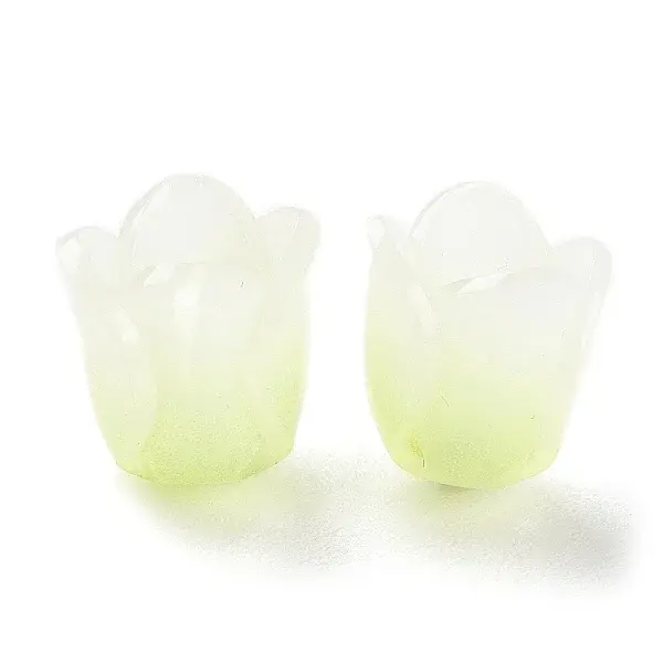 3-Petal Opaque Acrylic Bead Caps