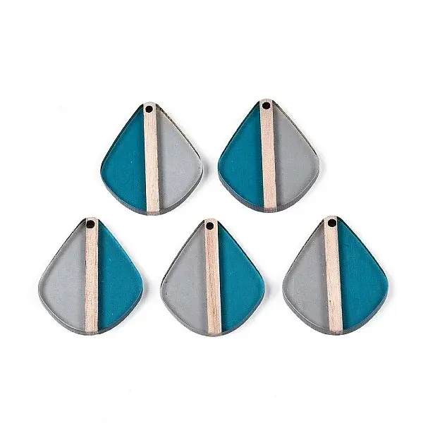 Transparent Resin & Wood Pendants