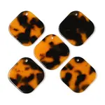 Orange Cellulose Acetate(Resin) Pendants
