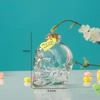 Skull Glass Empty Wishing Bottle