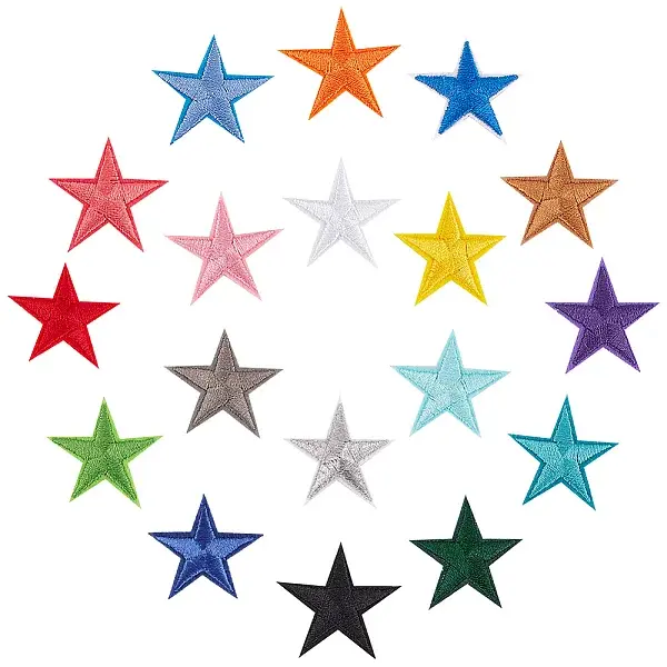 90Pcs 18 Colors Computerized Embroidery Cloth Iron on/Sew on Patches