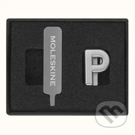 Moleskine  - ozdoba na zápisník – písmeno P