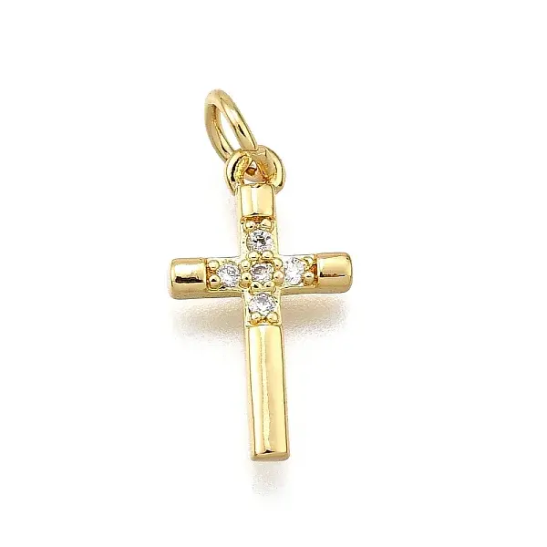 Brass Micro Pave Cubic Zirconia Pendants