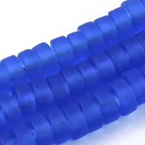 Handmade Frosted Lampwork Beads Strands