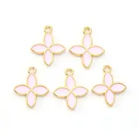 Light Gold Plated Alloy Enamel Pendants