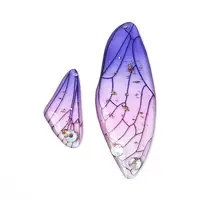 Epoxy Resin Butterfly Wing Pendants