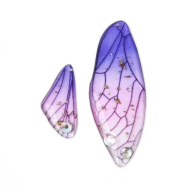 Epoxy Resin Butterfly Wing Pendants