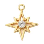 Brass Pave Clear Cubic Zirconia Pendants