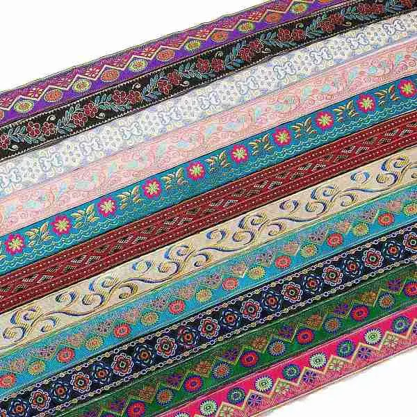 Ethnic Style Embroidery Polyester Ribbons