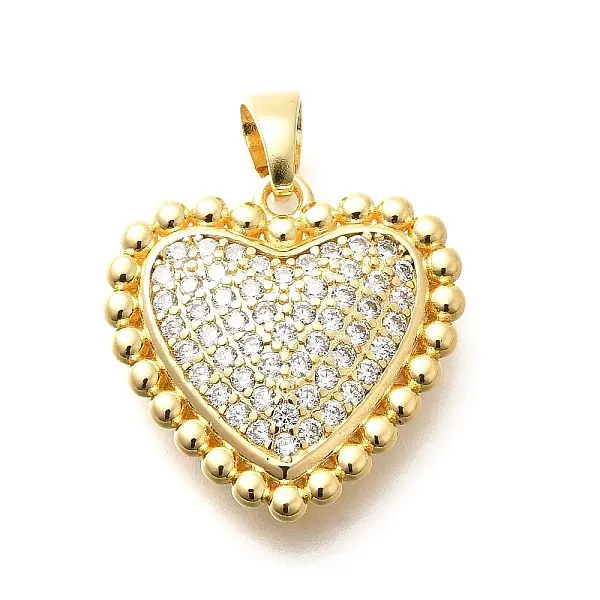 Brass Micro Pave Cubic Zirconia Pendants