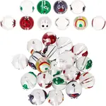 20Ppcs 5 Style Transparent Glass Enamel Beads