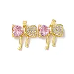 Brass Micro Pave Cubic Zirconia Pendants