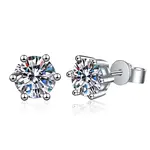 Anti-Tarnish 925 Sterling Silver with Moissanite Rhinestone Earrings