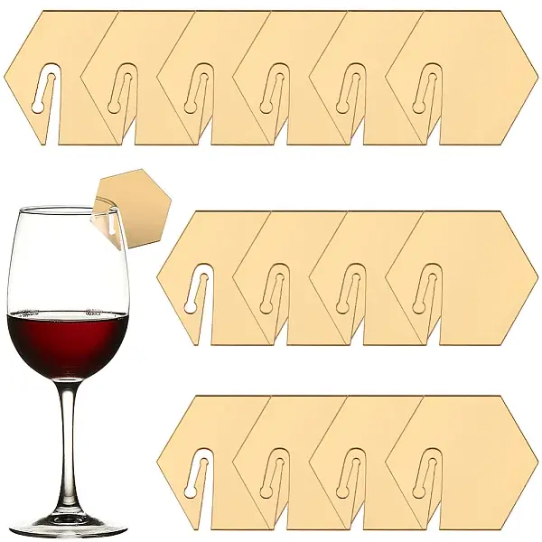 Acrylic Mirror Wine Glass Charms