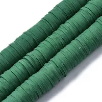 Flat Round Handmade Polymer Clay Beads