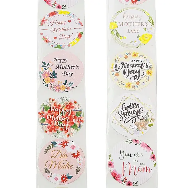 Mother's Day 8 Styles Stickers Roll