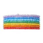 7 PCS Rainbow Style Glass Seed Beads Bracelets Sets for Women