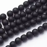 Synthetic Black Stone Beads Strands