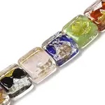 Handmade Gold Foil and Silver Foil Lampwork Beads